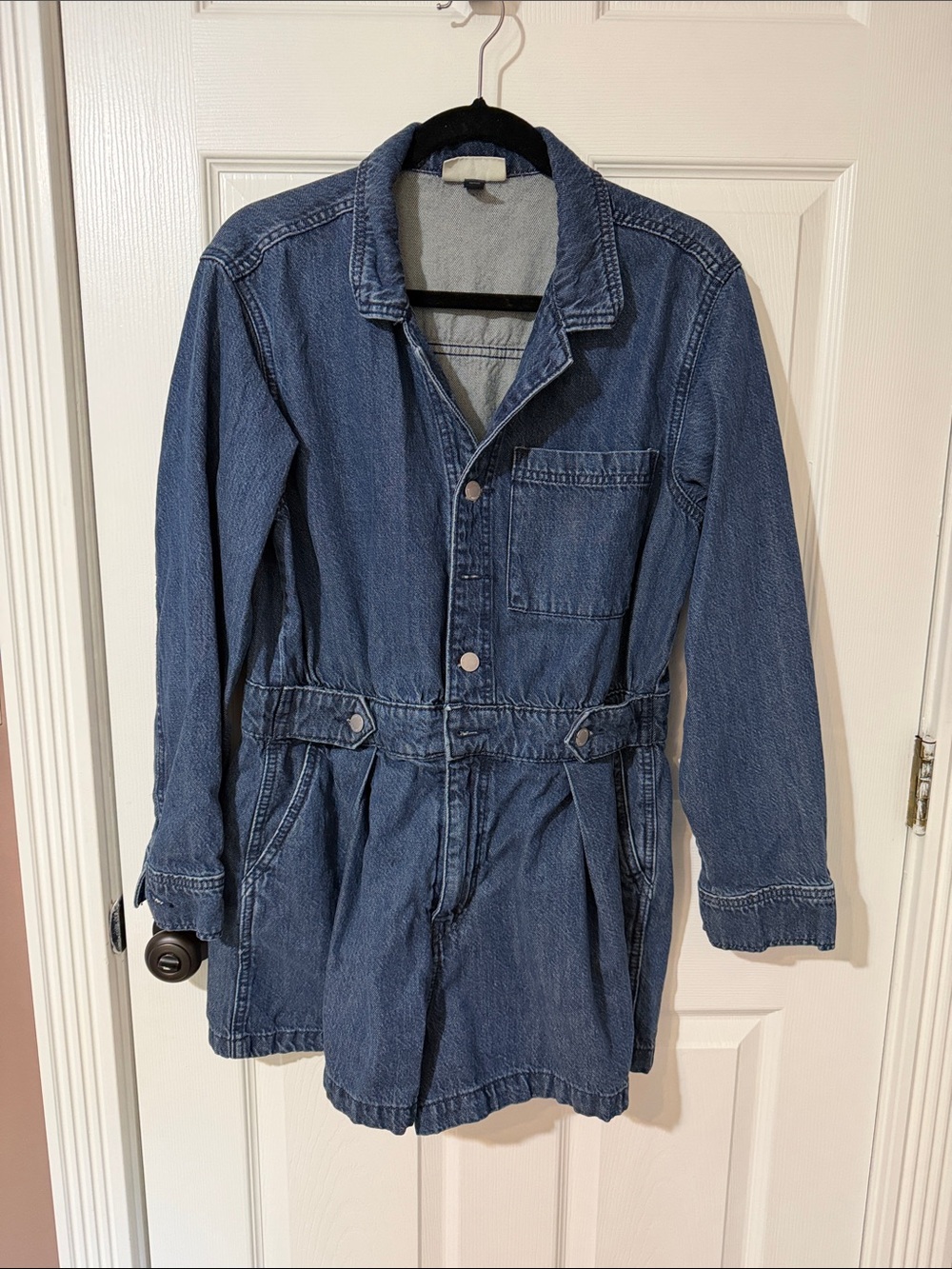 Denim Utility romper - Blue